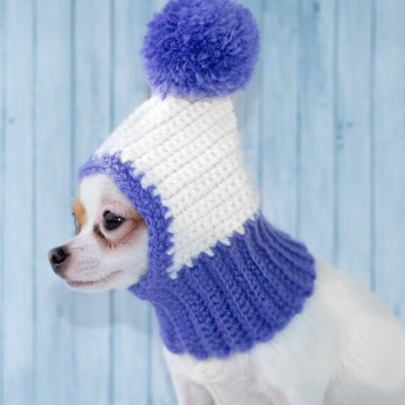 Funny Dog Hat Cozy Crochet Dog Hat Warm Knitted Dog Hat Puppy