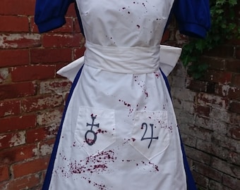Custom Handmade American McGee's Alice Madness Returns Cosplay Fancy Dress Costume Made to Measure