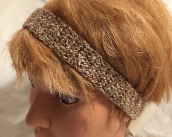 Crocheted Natural Alpaca Headband