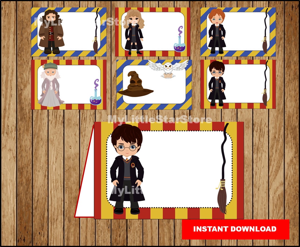 Free Harry Potter Tent Card Food Labels Free Harry Potter Tent Card Food Labels