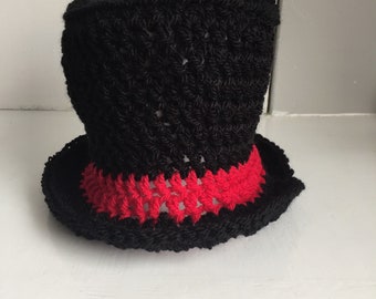 crochet top hat baby circus wedding christening
