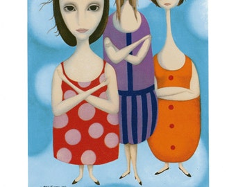 Infalted Egos- Margaret Keane HALF OFF Lithograph Print 1963