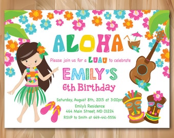 luau birthday invitation hawaiian birthday invitation with
