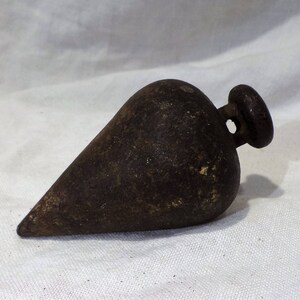 Heavy Old Large Metal Plumb Bob - Antique Hardware and Tool Salvage