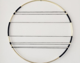 Hemp and Brass Horizon Art Wall Hanging