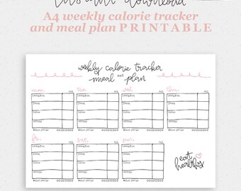 printable weekly calorie stickers calorie tracker meal