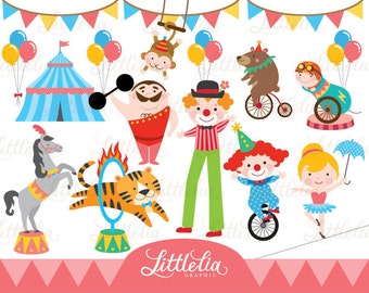 Circus/Carnaval digital clipart set - 14033 instant download