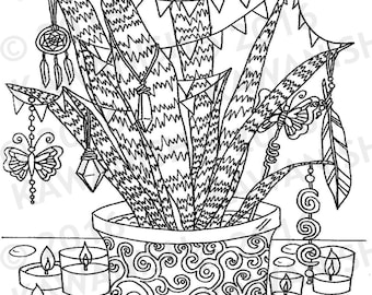 Hippie coloring page | Etsy
