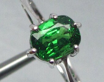 1.23 Ct Ring Natural Green Tsavorite Garnet Unheated