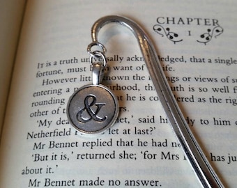 Metal bookmark, book lover gift, literary gift, ampersand symbol