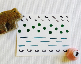 Geometric Watercolor Notecard
