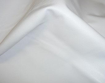 Leather 8"x10" Bright WHITE MILAN Cowhide 2.5-2.75oz / 1-1.1mm PeggySueAlso™ Full hides available