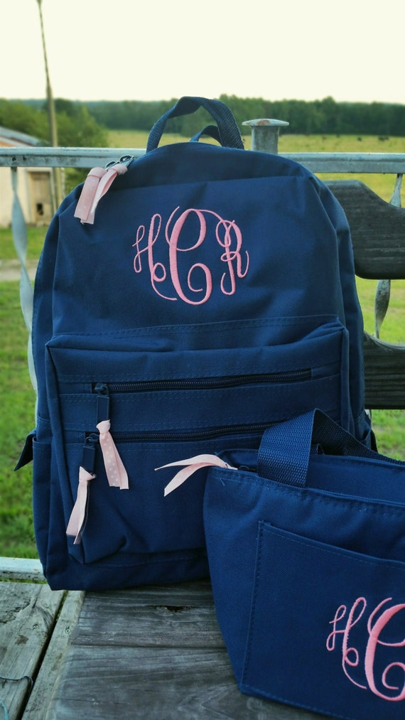 Monogrammed Backpack and Lunchbox // Personalized Girls