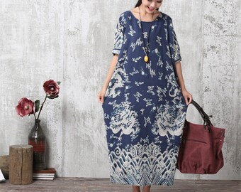 Loose Fitting Long Maxi Dress, Robe, Women Dress, Maternity Clothing