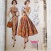 Vintage Pattern McCall's 4364 1950s 1960s Rockabilly prom dress new look full skirt Bust 34 Formal Low Back Wiggle dress Full Skirt Cutout