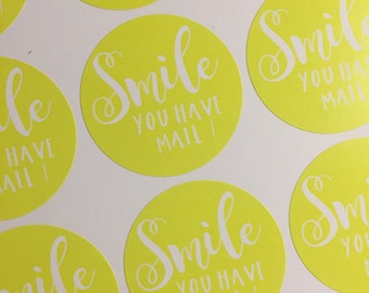 Smile You Have Mail Happy Mail Stickers 37mm