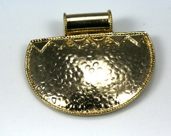 1 pc gold plated brass pendant 50x46 mm 7 mm hole 905