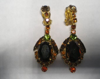 EARRINGS DeLizza and Elster aka Juliana Topaz, Orange,Peridot Dangle Earrings Item No: 16927