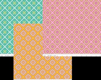 Primavera Fabrics by Riley Blake & Patty Young 3 Color Choices of Tile Pattern C5742