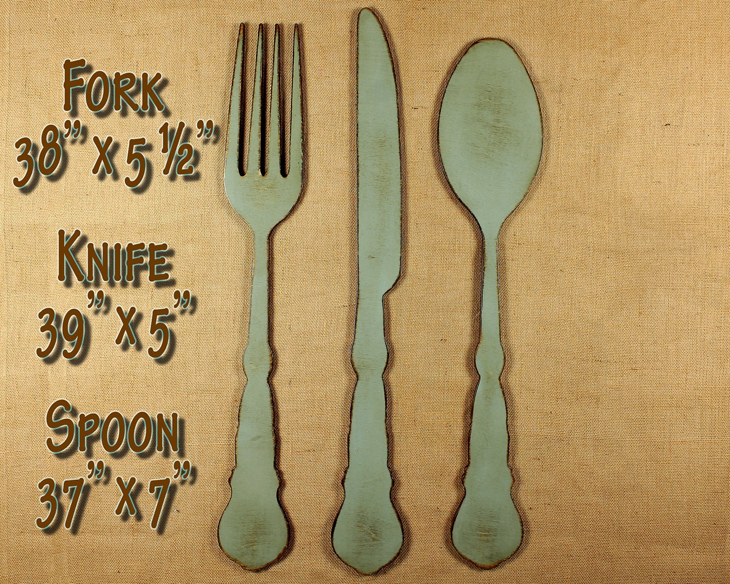 Kitchen Signage Fork Spoon Knife Kitchen Wooden Sign Farmhouse