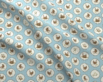 Chicken Cameos Fabric - Chicken Cameos By Stacyiesthsu - Chicken Cameo Kitchen Decor Cotton Fabric By The Yard With Spoonflower