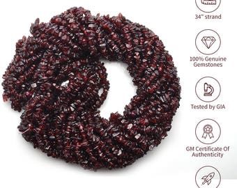 Garnet Chip Beads, 34 inch Full strand, Wholesale Price Code GemMartUSA (CHGT-70001)