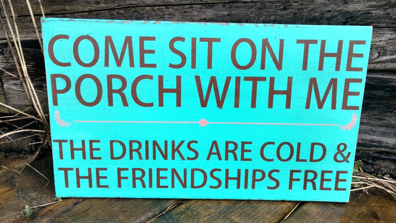 Patio Sign Come Sit On The Porch With Rules Deck Patio Sign Come Sit On The Porch With Rules Deck Wooden Outdoor Summer