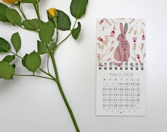 2018 Mini Animal Wall Calendar