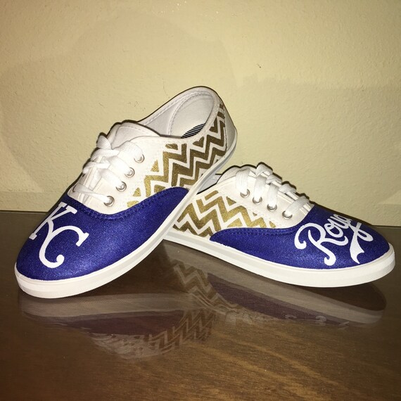 Kansas City Royals womens shoes KC gold chevron