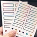 Rainbow Foiled Quarter Boxes and Hearts - Planner Stickers For Erin Condren, Happy Planner, Recollections Planner, Inkwell, Kikki K