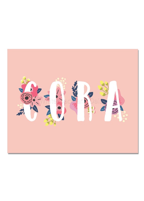  Cora Baby Name Wall Art Cora Baby Name Sign Cora Party