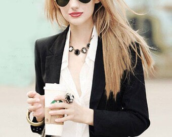 Black and White Zircon Statement Necklace