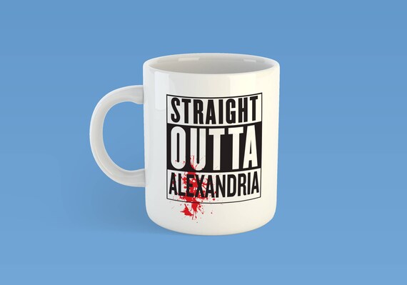 The Walking Dead Straight Outta Alexandria Custom 11oz Coffe Mug TWD Negan