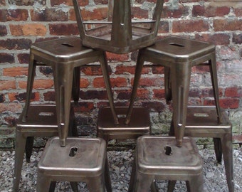 Industrielle stapelbar Stahl Tolix Stil Hocker