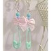 Safety Pin Earrings/Kawaii Jewelry/Safety Pin/Bows/Pastel Earrings/Fairy Kei/Pastel Goth/Baby Kei/Pastel