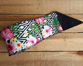Family cloth with hibiscus, ecofriendly cloth, zero waste, cloth wipes, cloth toilet paper, reusable wipes, bathroom wipes, bath linens
