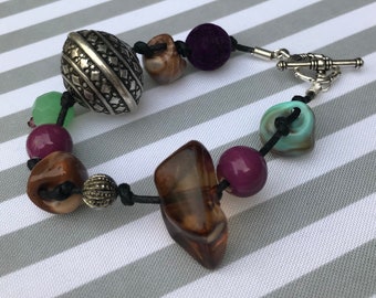 Bracelet with Recycled Beads