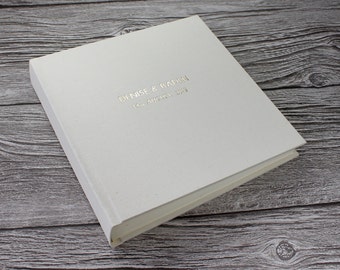 Personalised Ivory Linen Photo Album - 5 Sizes Available