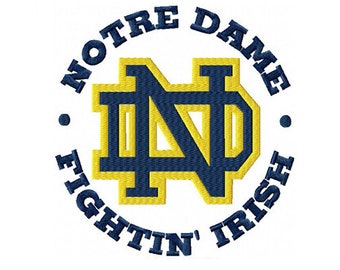 Notre Dame Fighting Irish Machine Embroidery Digital Download