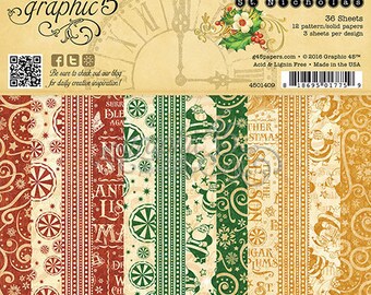 Graphic 45-St. Nicholas-6x6 Paper Pad