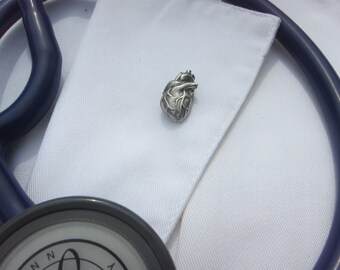 Human Heart Lapel Pin - CC389- Medical and Anatomy Pins for Doctors and Nurses- Anatomical Heart- Hospital Pins- Cardiology