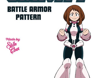 Uraraka Ochako Uravity Instructional cosplay pattern how to blueprint EVA foam My Hero Academia