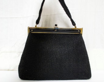 black fabric purse