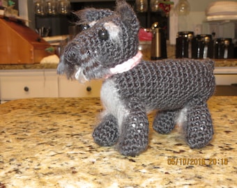 Amiguri Mini Schnauzer Crochet Dog