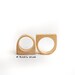 3 Unfinished Wooden Finger Rings - Flat top - Many sizes to choose from! DIY, Jewelry Supply, Wood Craft