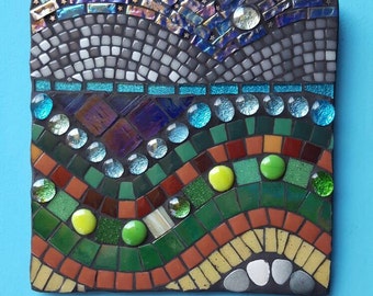 Mosaic Abstract landscape wall art