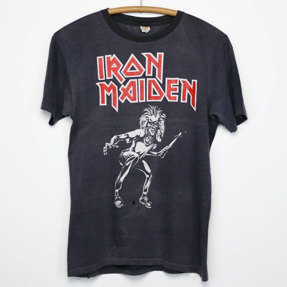 Iron Maiden Shirt Vintage tshirt 1980 Autumn Tour Concert Tee