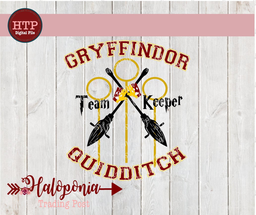 Download Gryffindor Quidditch Keeper SVG File Harry Potter