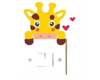 1 switch or plug decal giraffe