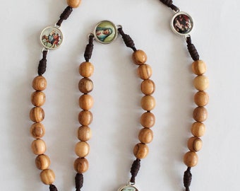 Rosary Our Lady The Seven Sorrows Olive Wood Beads Mater Dolorosa Servite Rosary